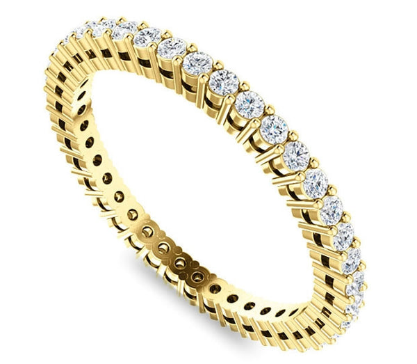 14K Yellow Gold Common Prong Eternity Band