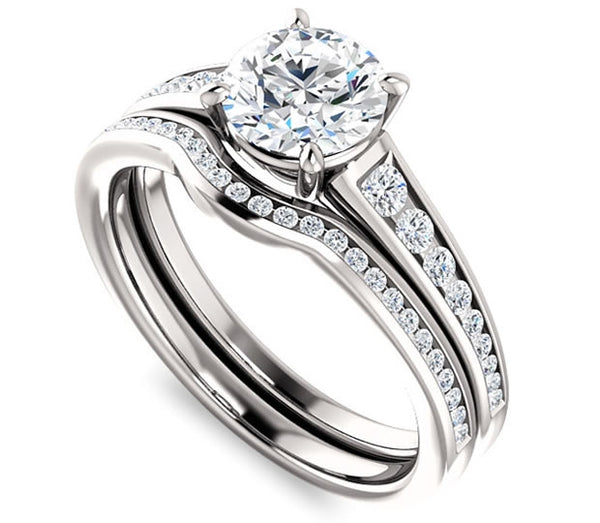 1.00ct (6.5mm) Round  14K White Gold Engagement Ring