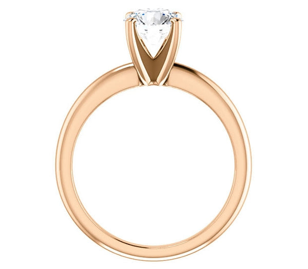 1.00ct (6.5mm) Round  14K Rose Gold Solitaire Engagement Ring