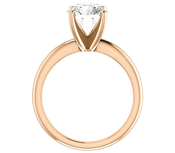 1.90ct (8.0mm) Round  14K Rose Gold Solitaire Engagement Ring