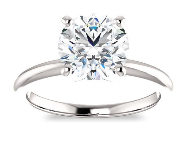 1.90ct (8.0mm) Round  14K White Gold Solitaire Engagement Ring