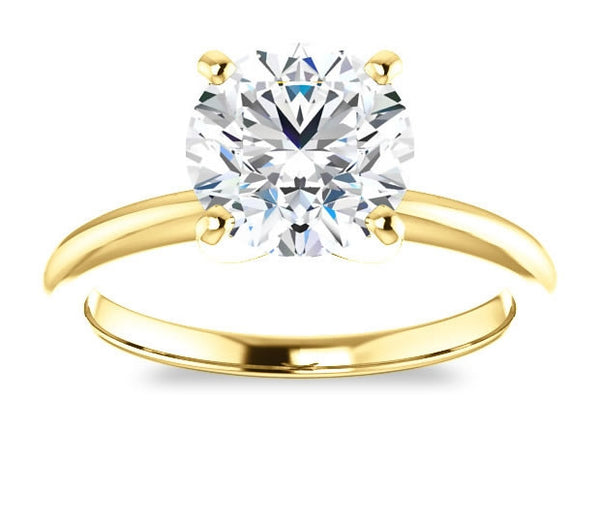 1.90ct (8.0mm) Round  14K Yellow Gold Solitaire Engagement Ring