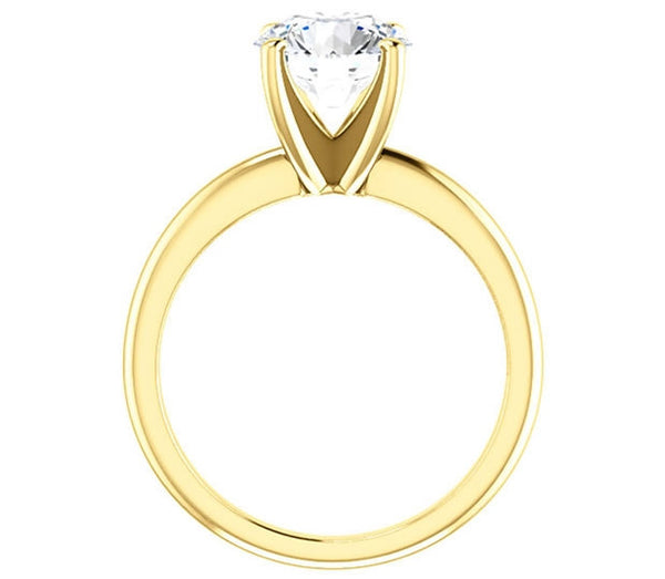 1.90ct (8.0mm) Round  14K Yellow Gold Solitaire Engagement Ring