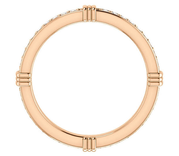 14K Rose Gold Ladies Wedding Band