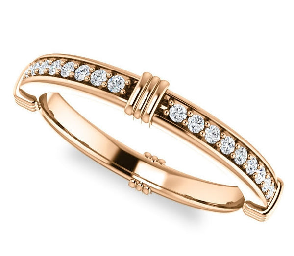 14K Rose Gold Ladies Wedding Band