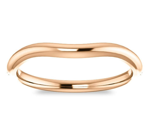 14K Rose Gold Contour Matching Wedding Band