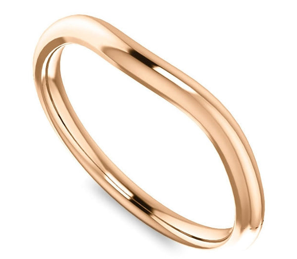 14K Rose Gold Contour Matching Wedding Band