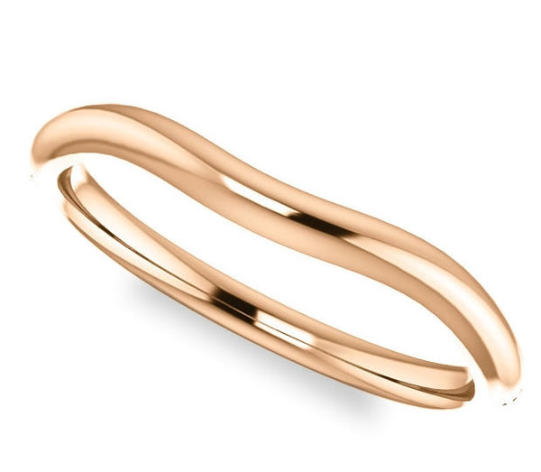 14K Rose Gold Contour Matching Wedding Band