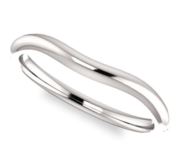 Platinum Contour Matching Wedding Band