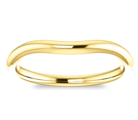 14K Yellow Gold Contour Matching Wedding Band