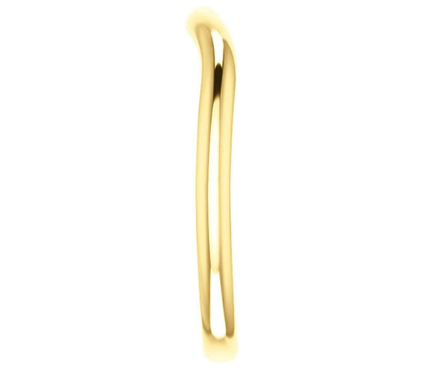 14K Yellow Gold Contour Matching Wedding Band