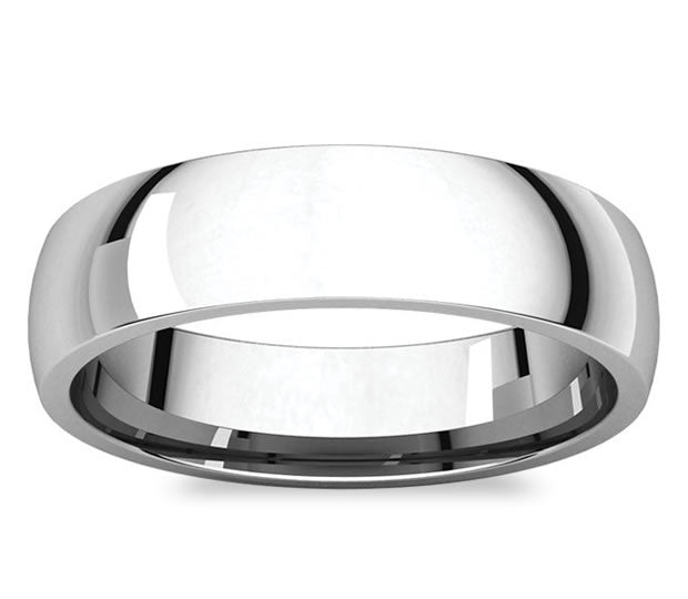 Classic 6mm Comfort Fit Mens Wedding Band