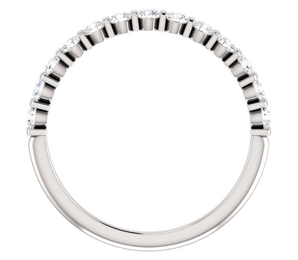 Platinum 2mm Round Moissanite Anniversary Band