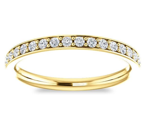 18k Yellow Gold Moissanite Wedding Band (0.33 ctw)