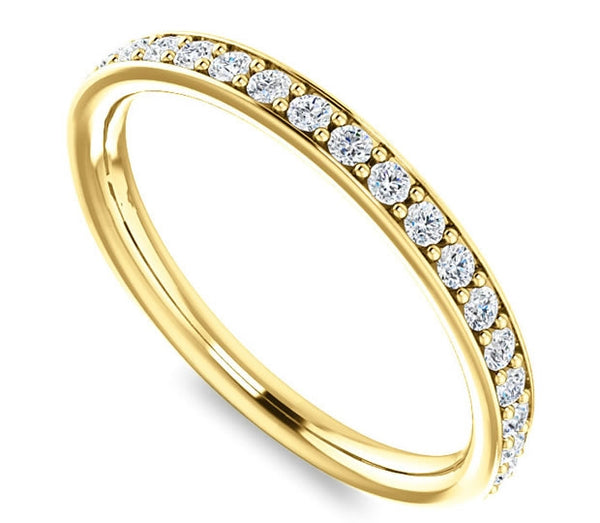 18k Yellow Gold Moissanite Wedding Band (0.33 ctw)