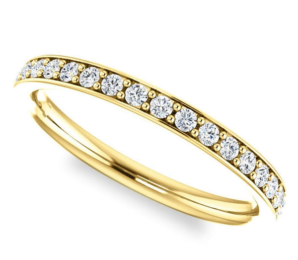 18k Yellow Gold Moissanite Wedding Band (0.33 ctw)